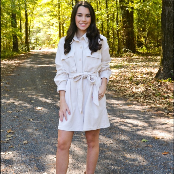 Allie Rose Dresses Allie Rose Cream Corduroy Jacketdress With Waist allie-rose-dresses-allie-rose-cream-corduroy-jacketdress-with-waist